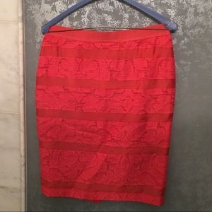 Beautiful organza pencil skirt 6 Coral Ann Taylor